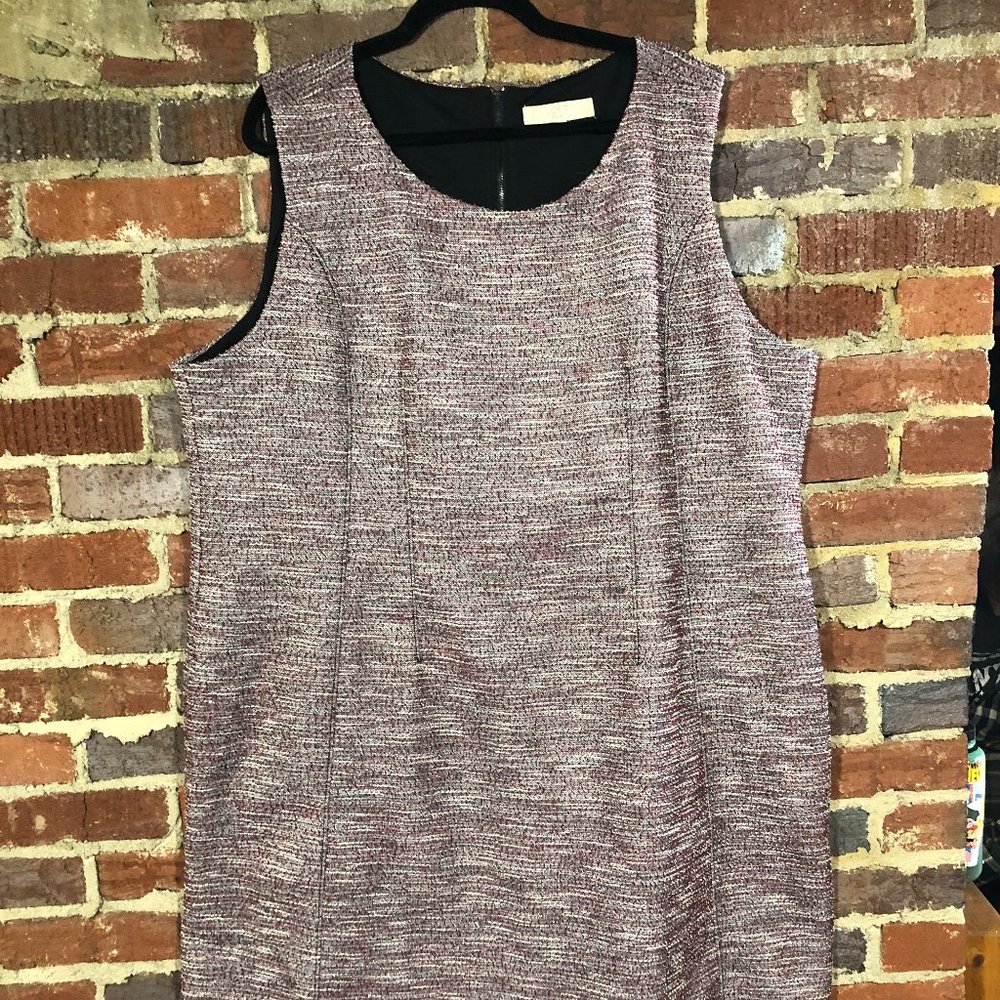 ❤️ 4/$20 Loft -26 - Red & grey boucle sheath dress